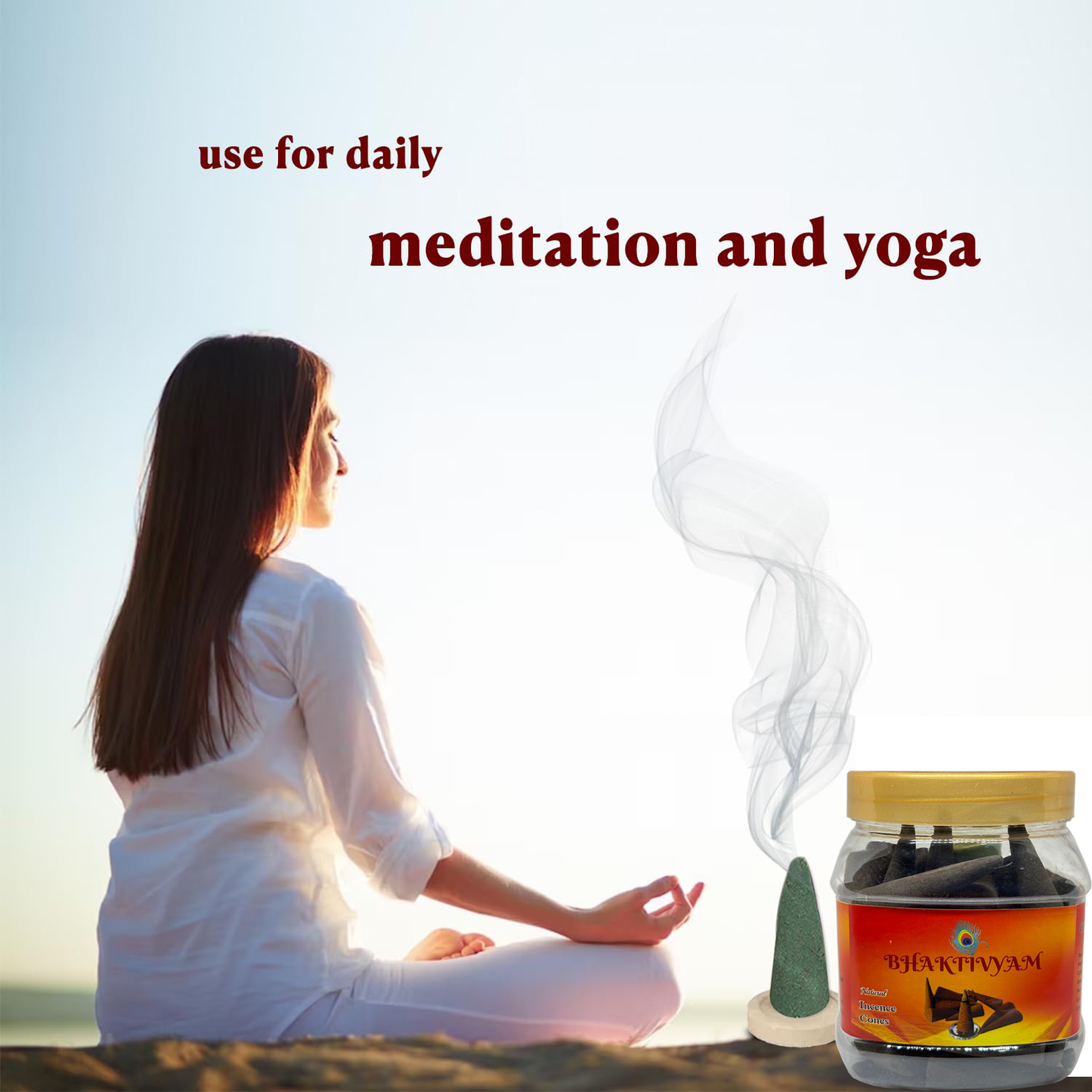 Bhaktivyam Natural Incence Cone Small (Frangipani) Pack of 2