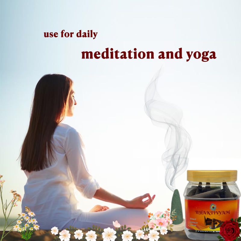 Bhaktivyam Natural Incence Cone Large (Rose) Pack of 2 I Rose Fragrance Dhoopbatti for Home Office Temple 200Gm