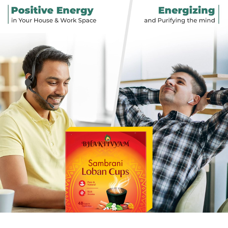 Bhaktivyam Natural Loban Premium Dhoop Cups48 Pcs, with Holder Plate, Lohban dhup cup (48)