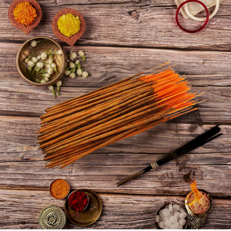 Bhaktivyam Natural Incence Stick (Kesar chandan) Pack of 2 (100 Pcs Each Box)