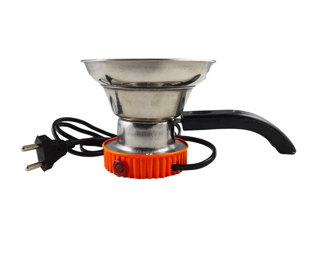 Bhaktivyam Metal Super Electric Steel Dhoopdani Incense Burner; Multipurpose Heavy Coil Dhoop Dani With Sturdy Handle Big